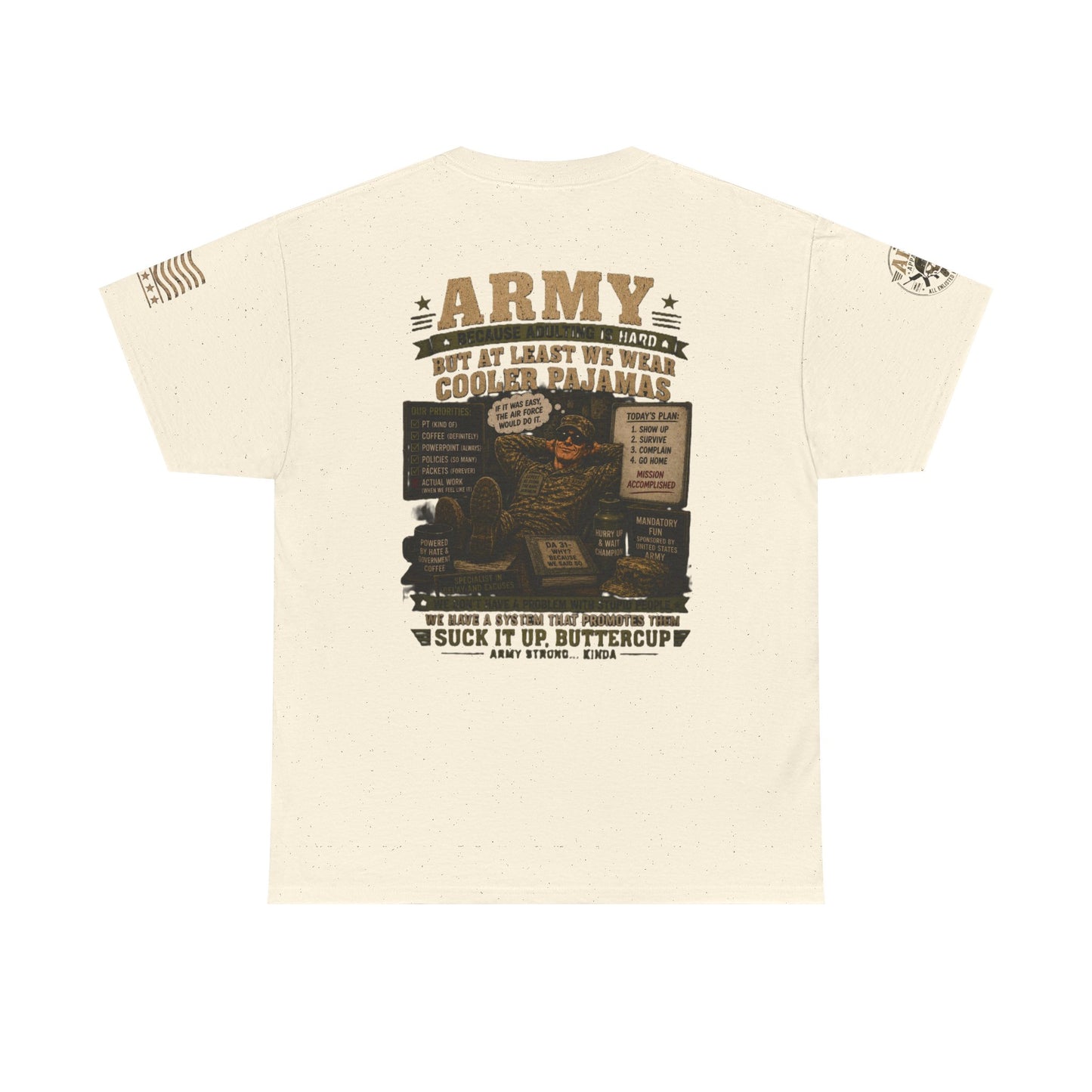 Army Vintage Graphic Tee — 'Army: Suck It Up, Buttercup' Military T‑Shirt