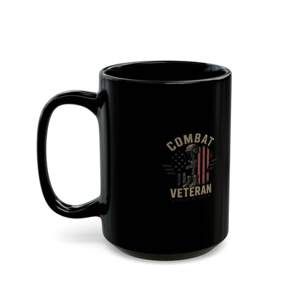 Powered by Caffeine, Ibuprofen & VA Delays Black Mug — Veteran Humor Coffee Cup