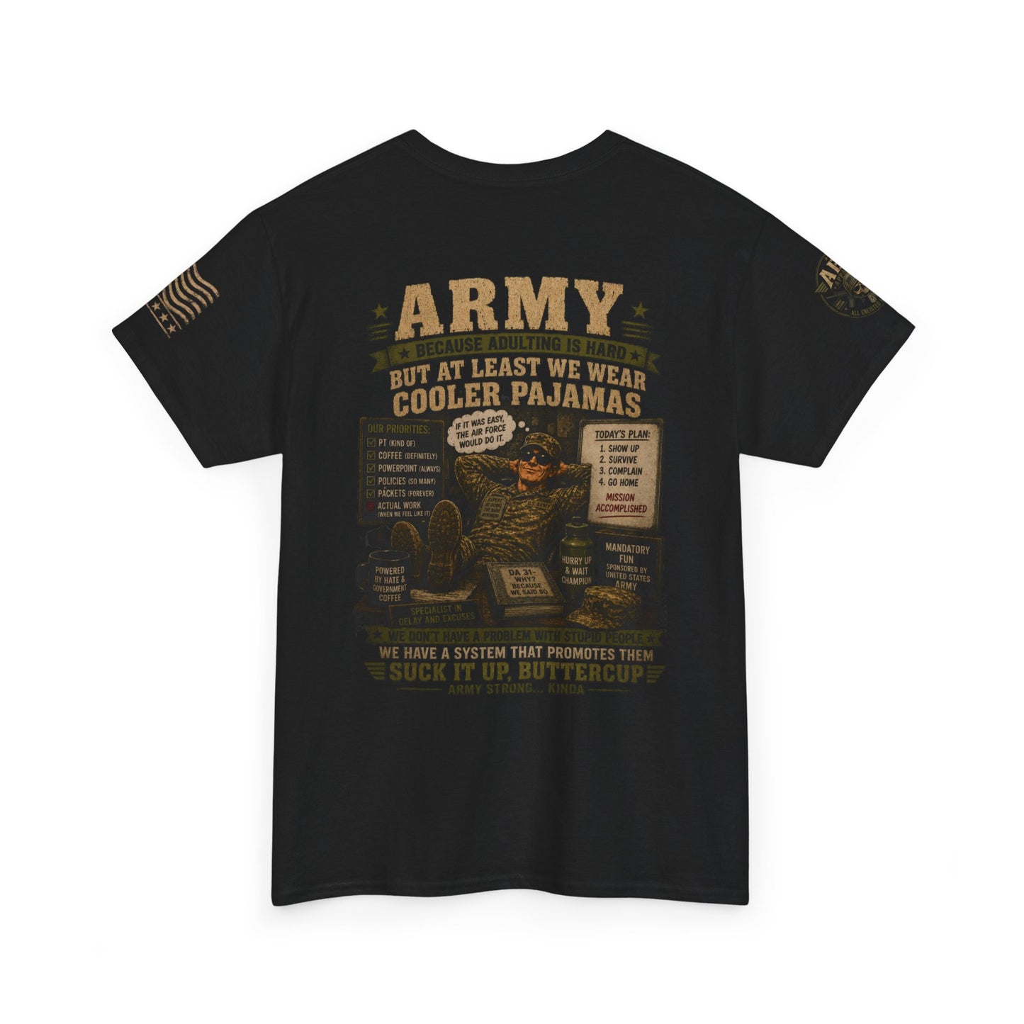 Army Vintage Graphic Tee — 'Army: Suck It Up, Buttercup' Military T‑Shirt