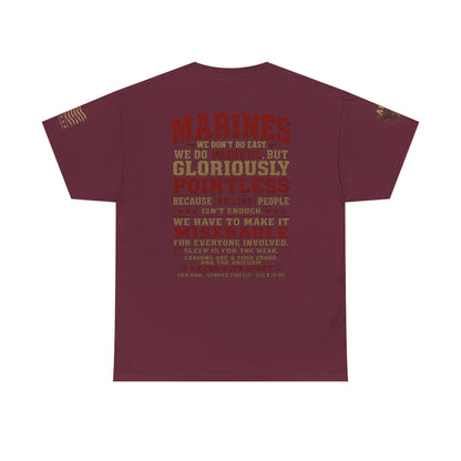 Marines Graphic Tee — "We Do Painful, Gloriously Pointless" Military Tribute Shirt
