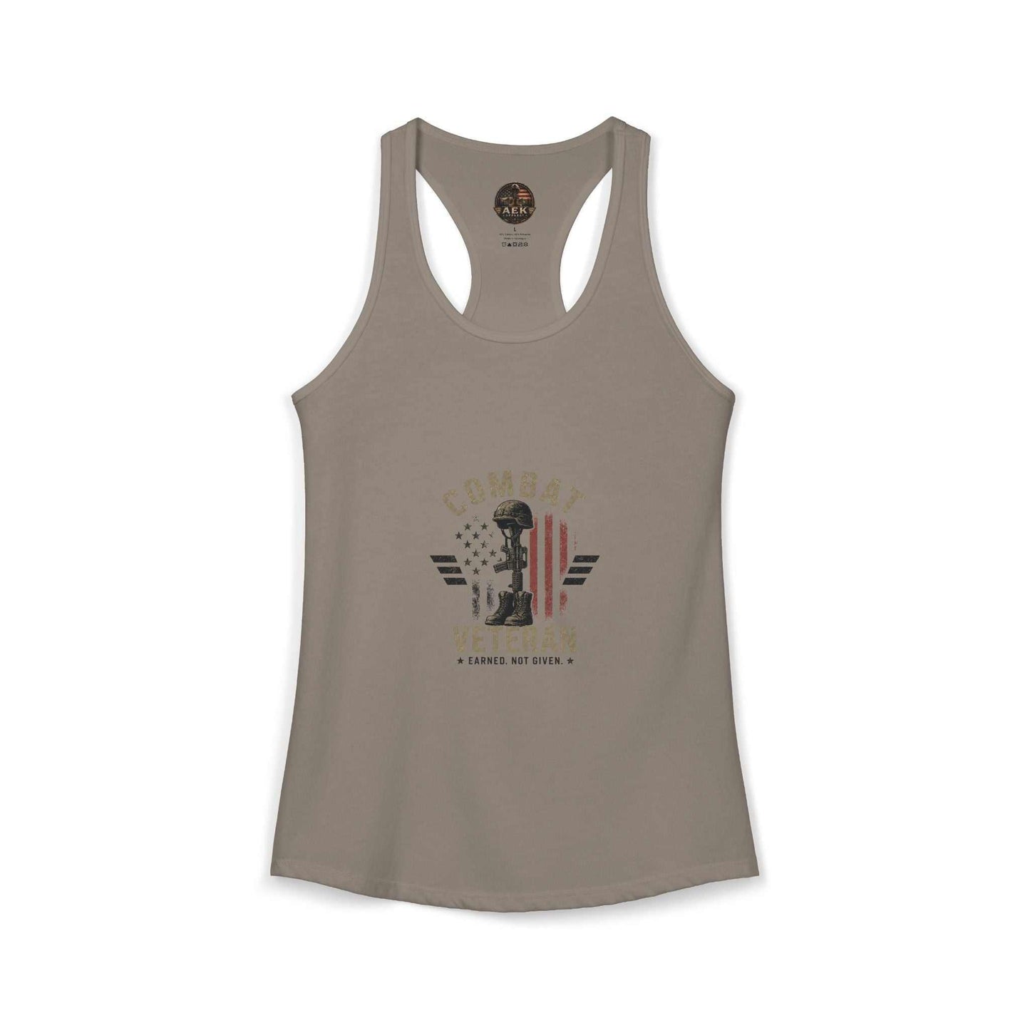 Women's Ideal Racerback Tank - 'Princess? NO! Prior Service' Combat Veteran