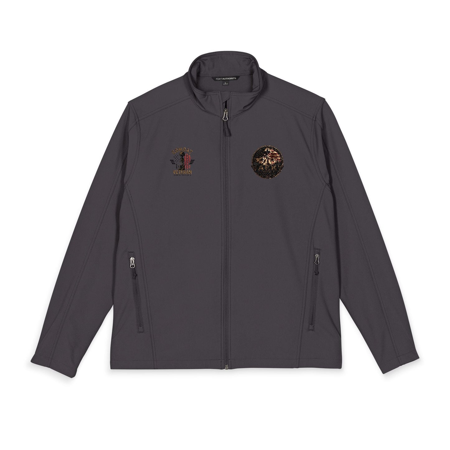 Embroidered Men's Soft Shell Jacket – Classic Port Authority Windbreaker, Durable Outdoor Layer