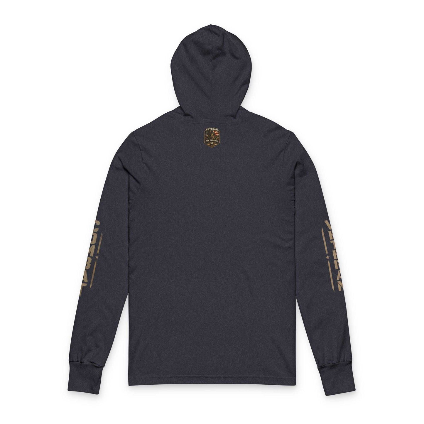 Combat Veteran Hooded Long-Sleeve Tee — Fallen Soldier Tribute Graphic