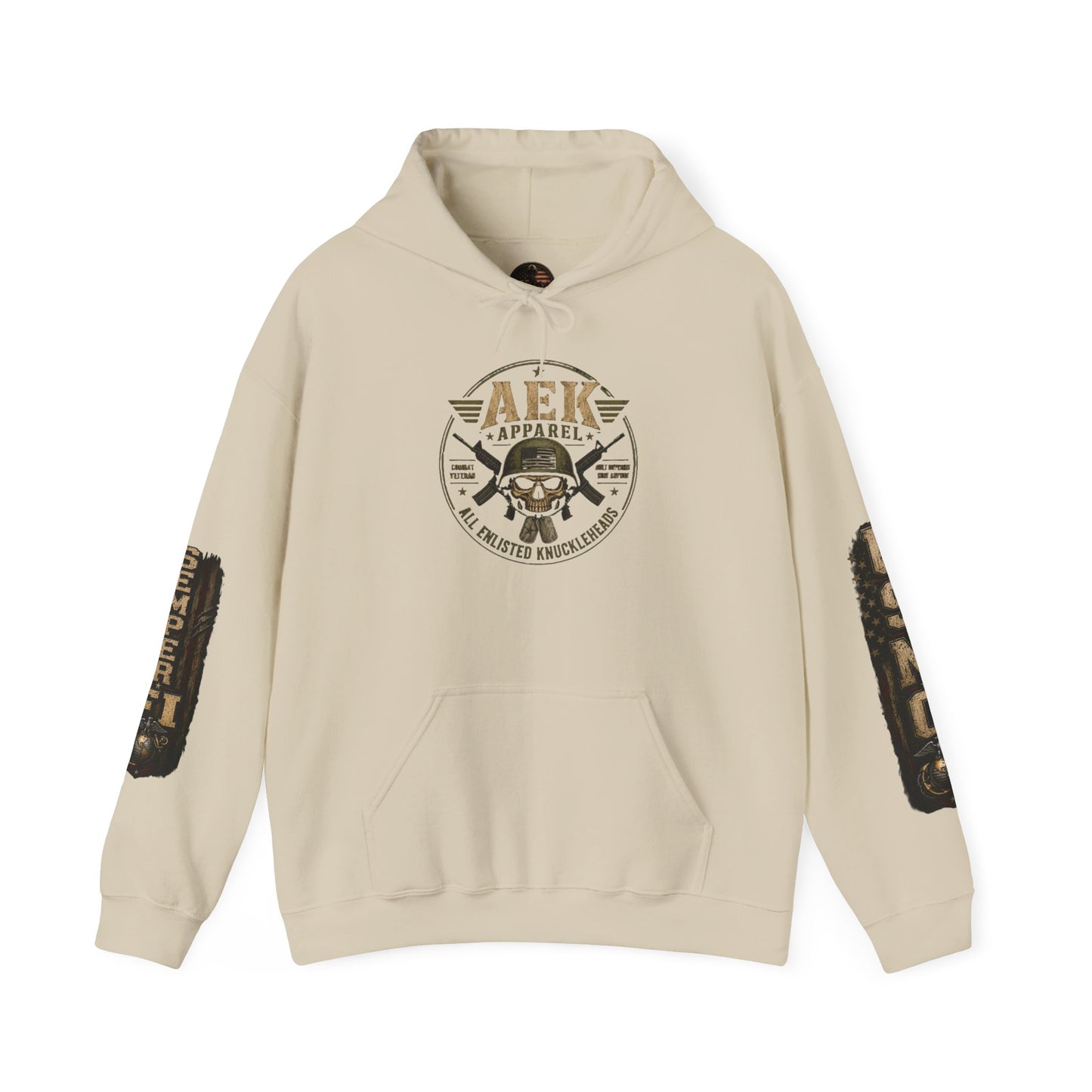 USMC Hoodie - Pride Is Forever Marine Corps Sweatshirt (AEK Skull Design)