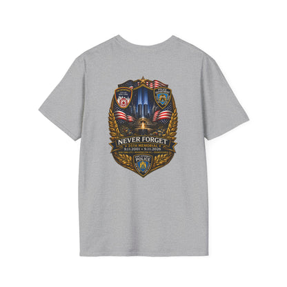 Patriots Day T-Shirt — Small Chest Flag Logo Tee for Memorial & Patriot Celebrations