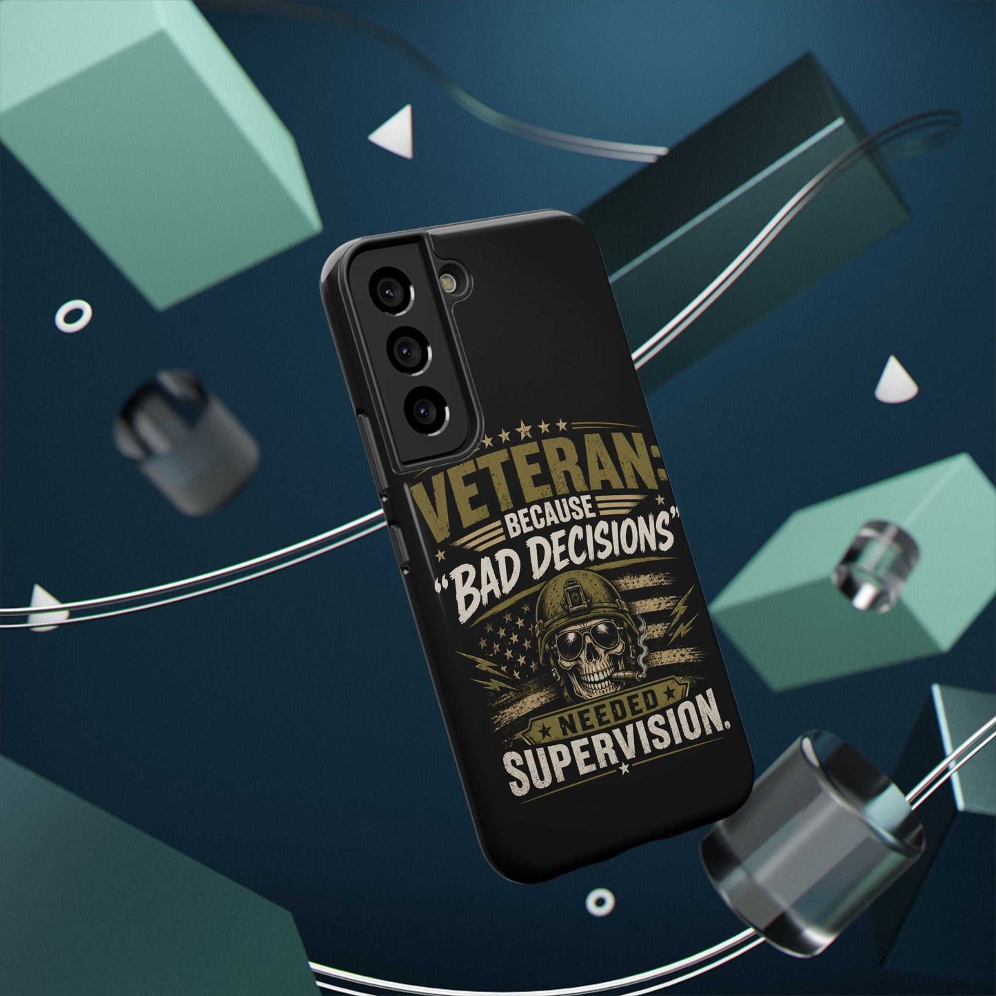 Veteran "Because Bad Decisions Needed Supervision" Impact-Resistant Phone Case