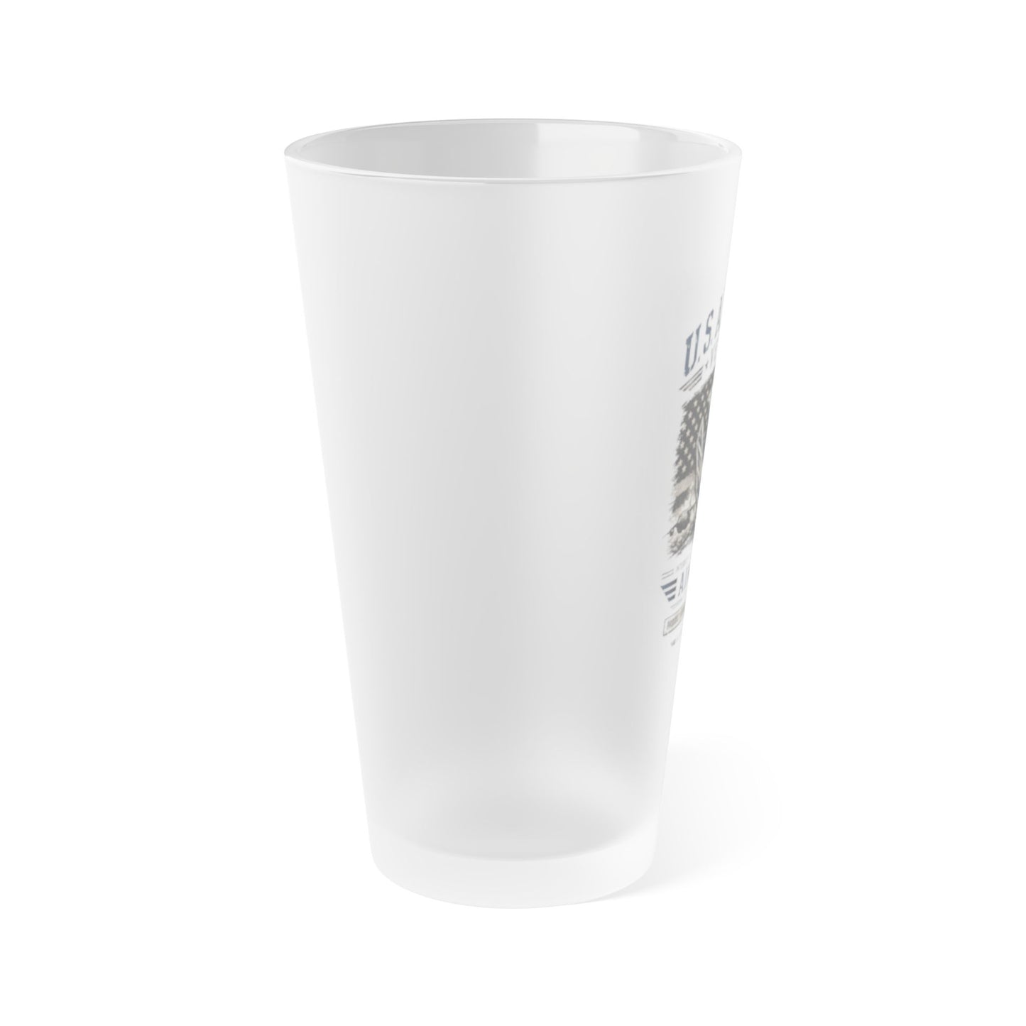 Air Force Veteran Frosted Pint Glass 16oz – Military Tribute Beer Cup