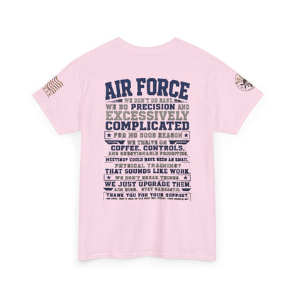 Air Force Crewneck T‑Shirt — "Air Force: Precision & Coffee" Military Graphic Tee