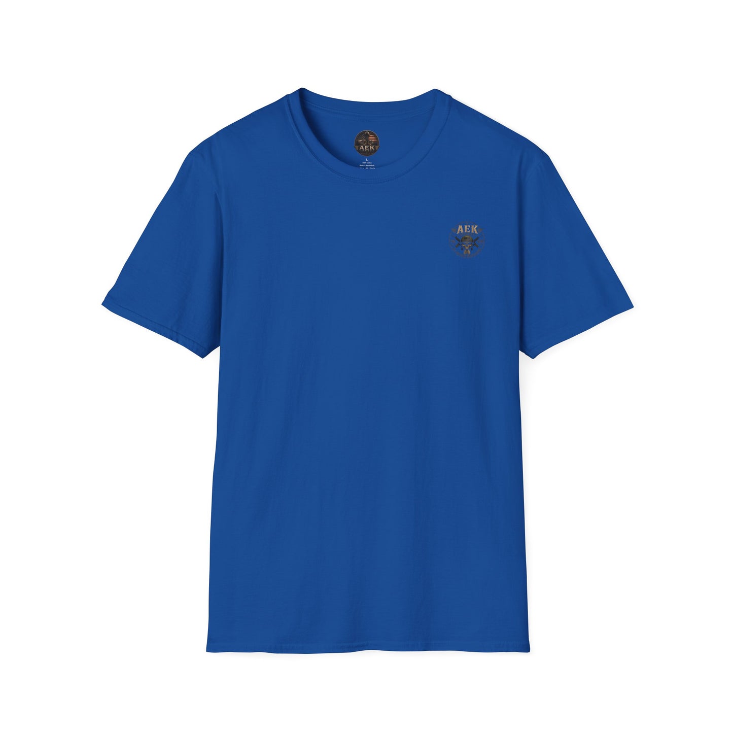 Army: Where You're Paid to Suffer T-Shirt — AEK Small Chest Logo, Coastal Surf Vibes