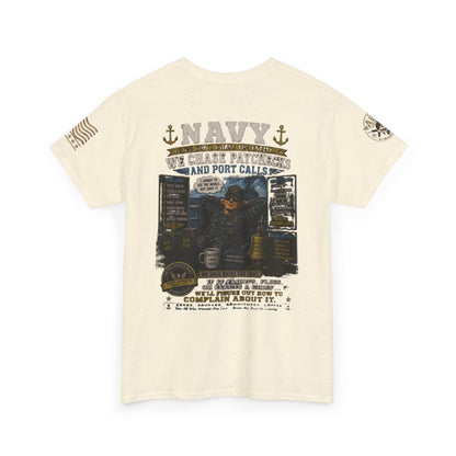 Navy Veteran Graphic Tee – 'Navy: Sea, Ports & Pride' Cotton T-Shirt