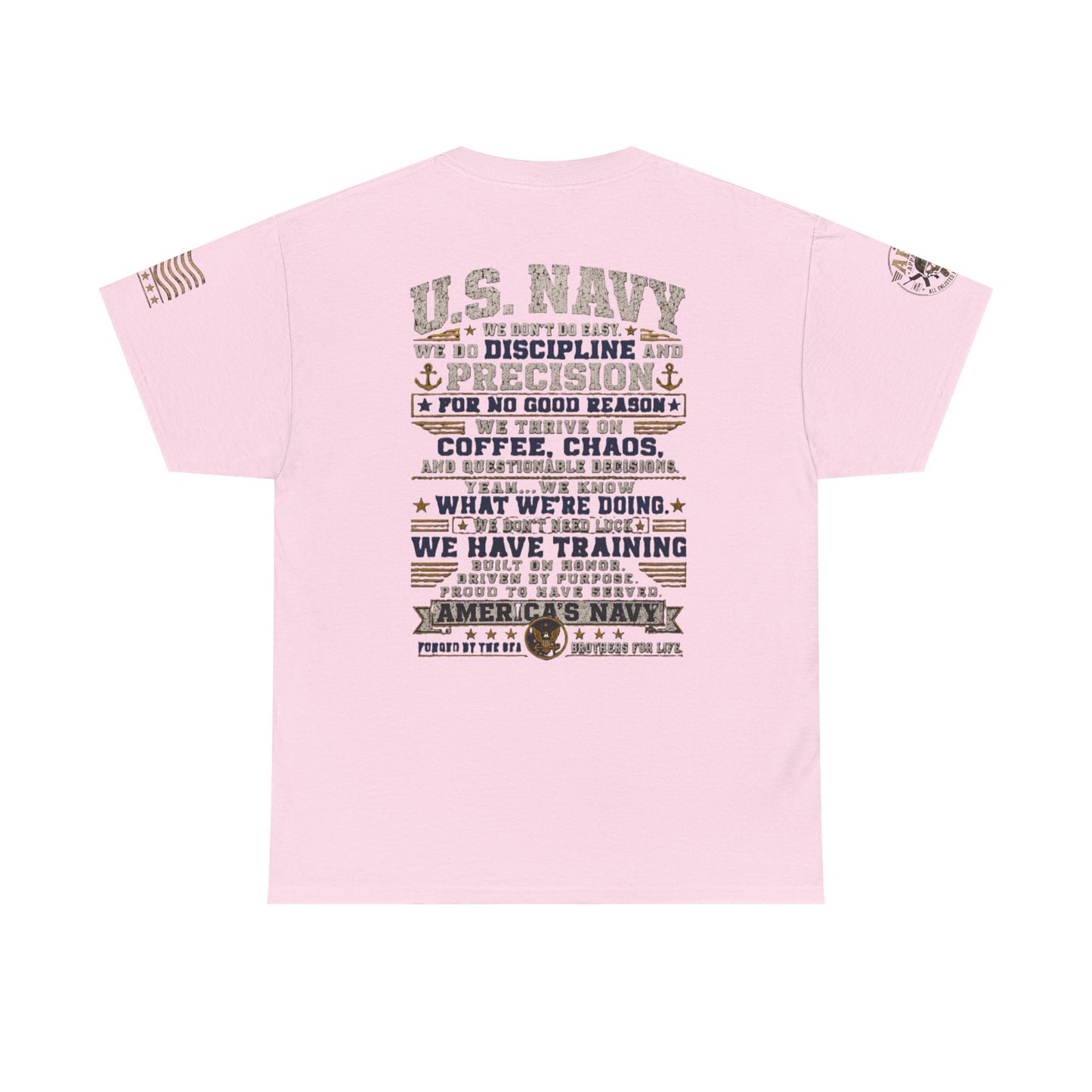 U.S. Navy Graphic Tee — Military Pride Back Print Shirt