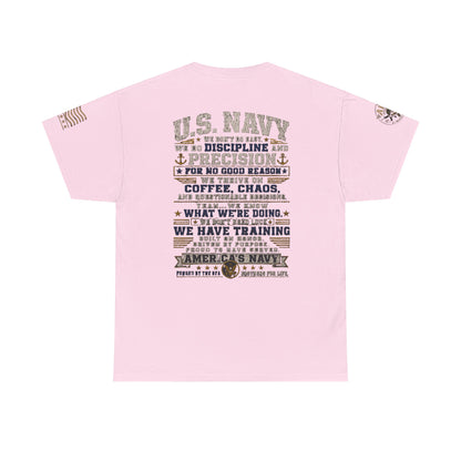 U.S. Navy Graphic Tee — Military Pride Back Print Shirt
