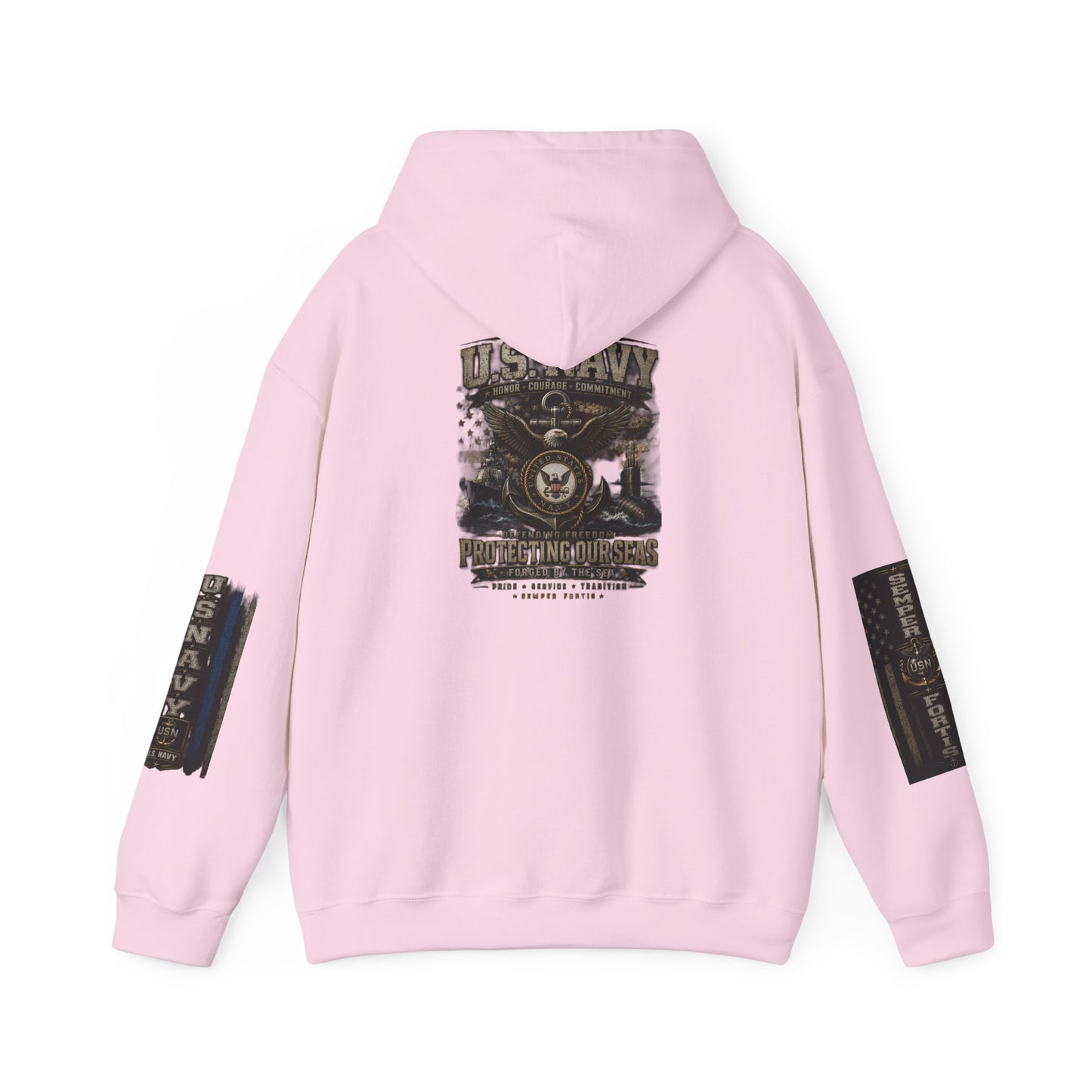 U.S. Navy Hoodie - Protecting Our Seas Sweatshirt (AEK Skull Design)