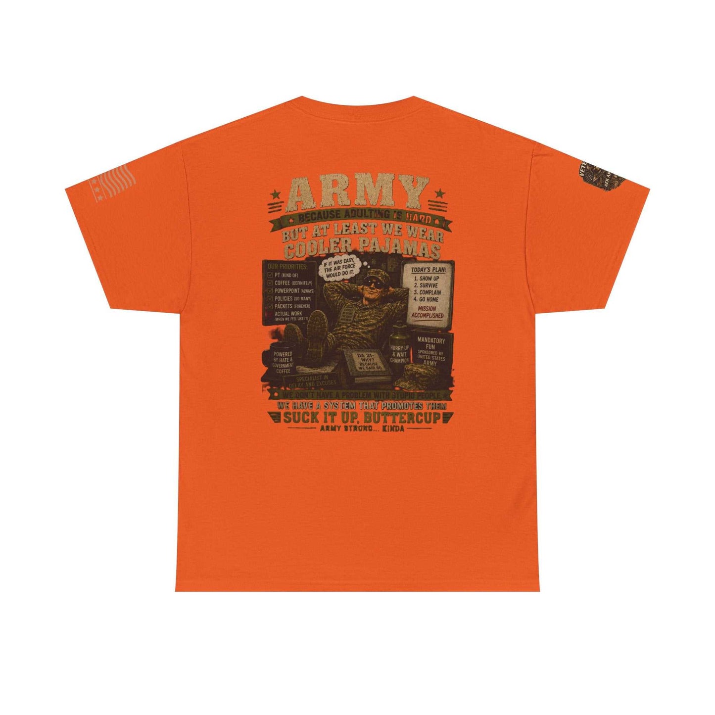 Army Vintage Graphic Tee — "Suck It Up, Buttercup" Military T-Shirt