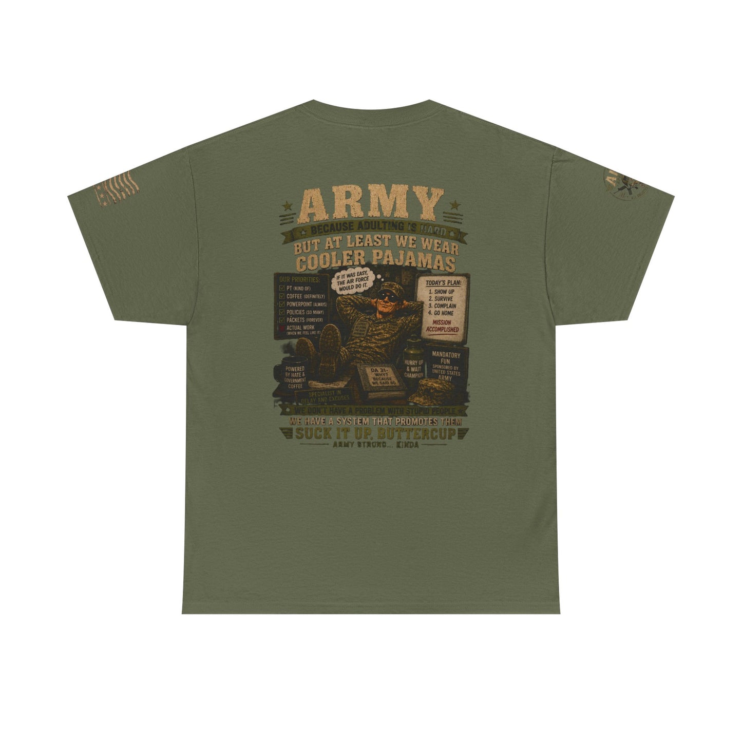 Army Vintage Graphic Tee — 'Army: Suck It Up, Buttercup' Military T‑Shirt