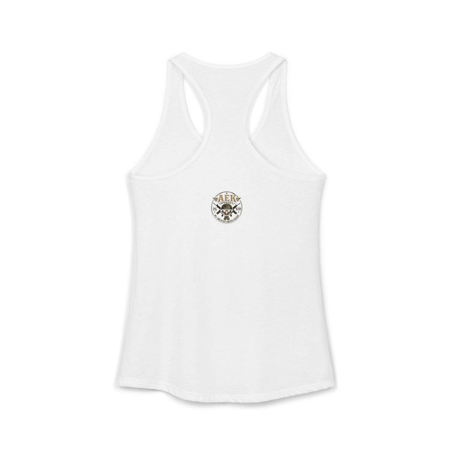 Women's Racerback Tank - "Pretty Face, Combat Mindset"