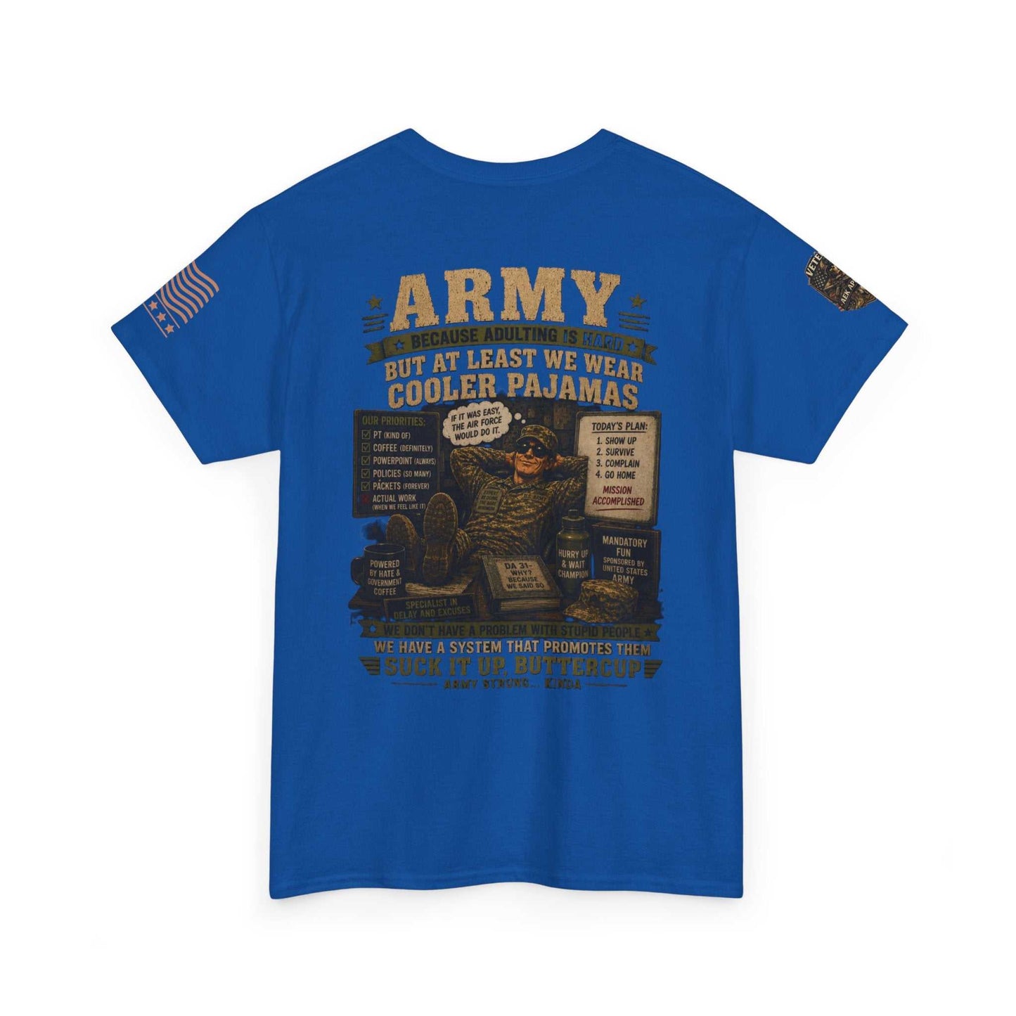 Army Vintage Graphic Tee — "Suck It Up, Buttercup" Military T-Shirt