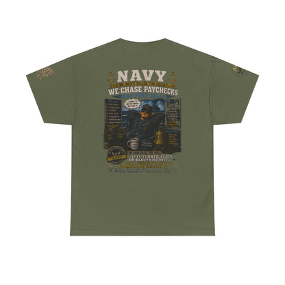 Navy Veteran Graphic Tee – 'Navy: Sea, Ports & Pride' Cotton T-Shirt