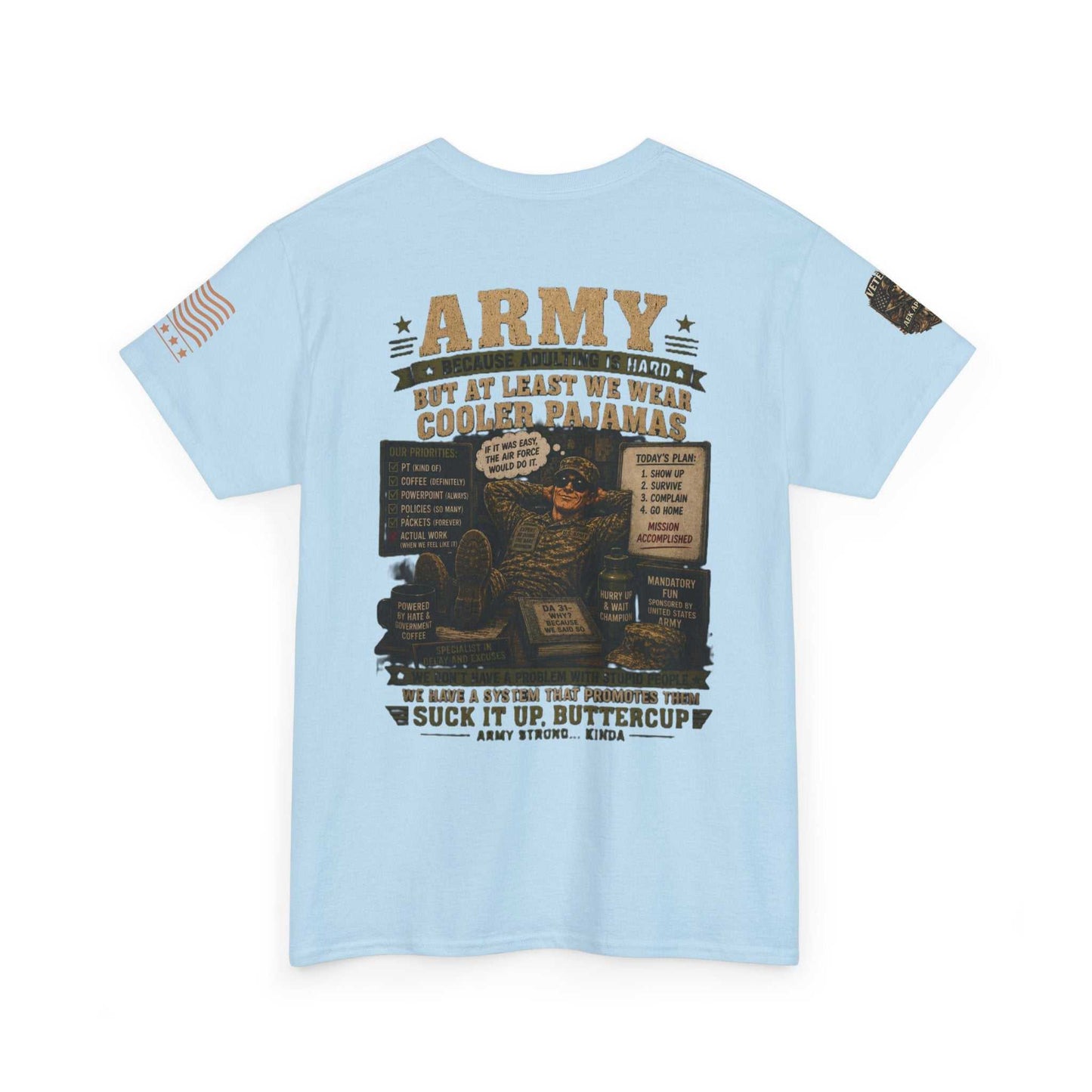 Army Vintage Graphic Tee — "Suck It Up, Buttercup" Military T-Shirt