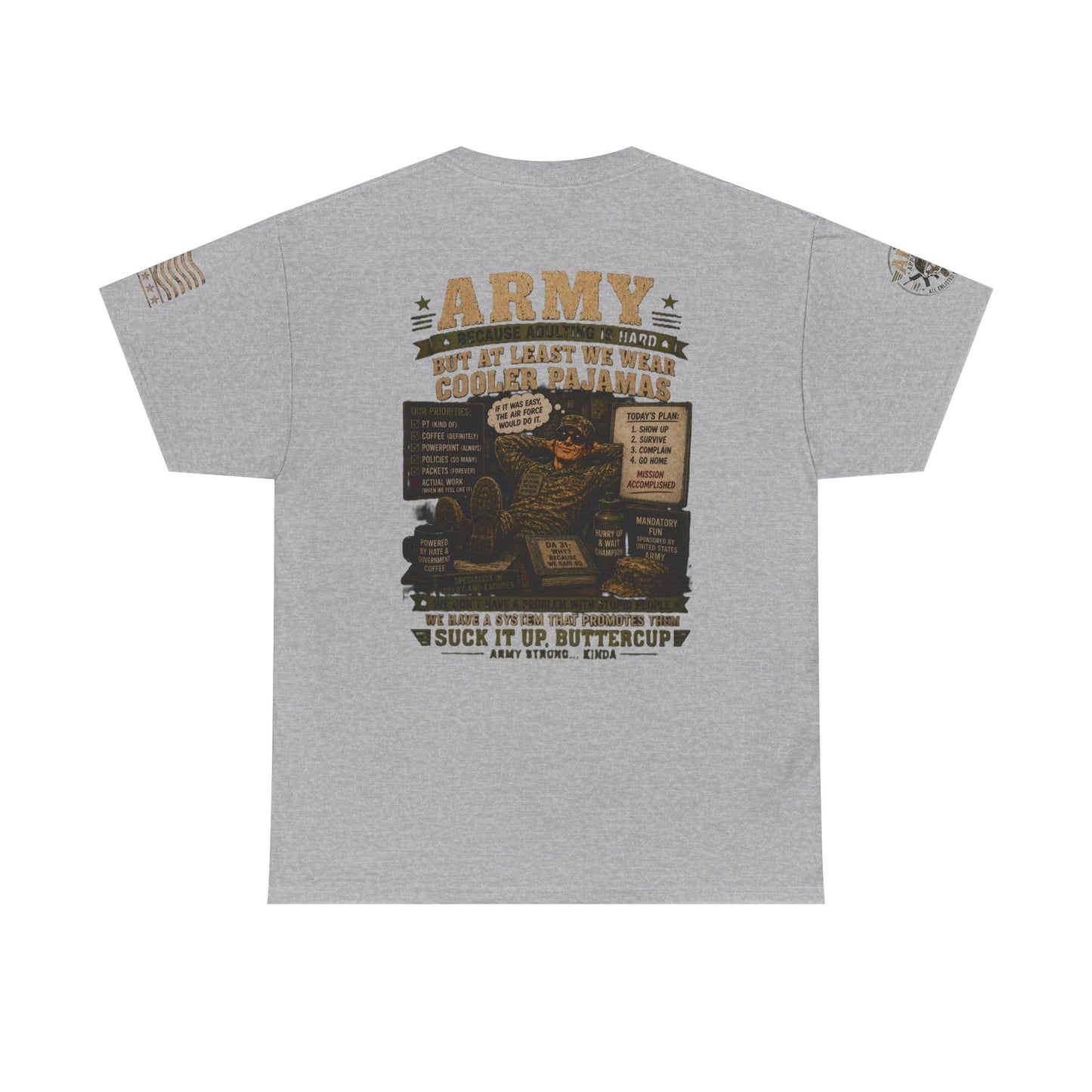 Army Vintage Graphic Tee — 'Army: Suck It Up, Buttercup' Military T‑Shirt
