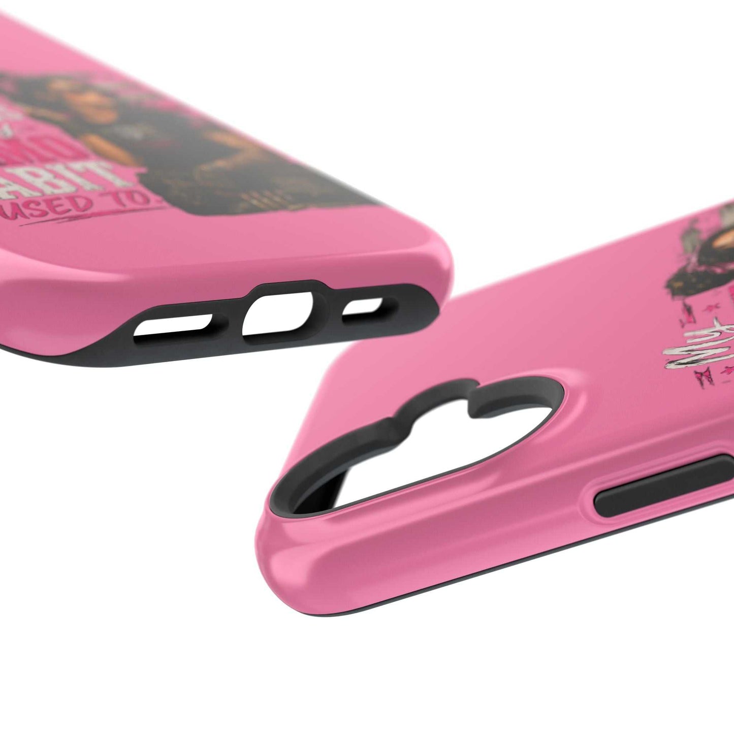 Impact-Resistant Phone Case — "My Makeup Costs Less Than My Ammo Habit Used To" Pink Tactical Design