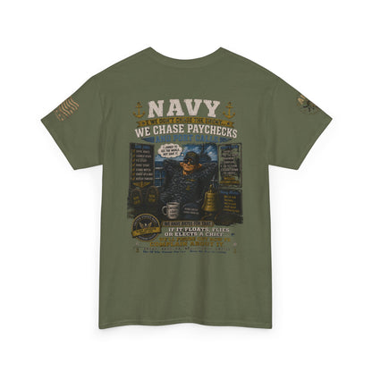Navy Veteran Graphic Tee – 'Navy: Sea, Ports & Pride' Cotton T-Shirt