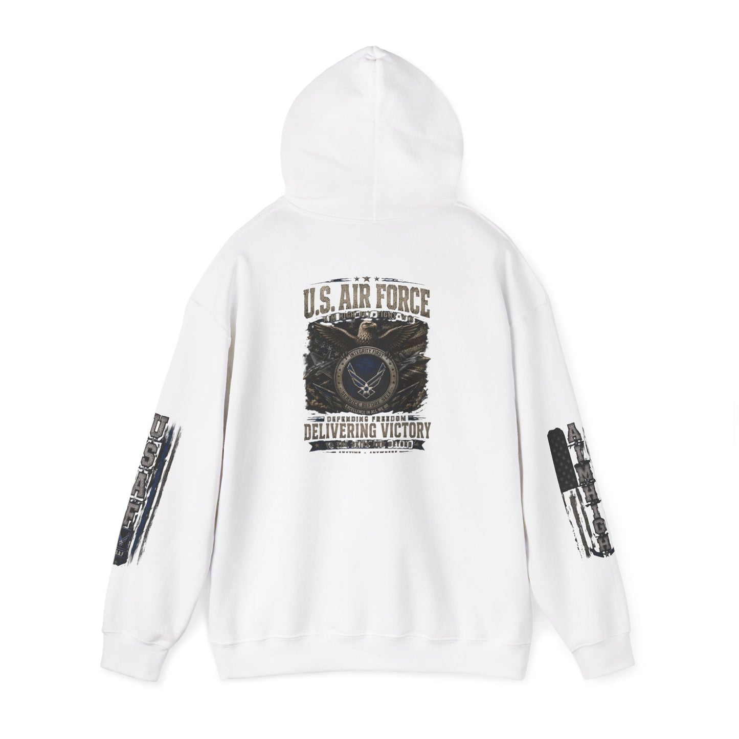 U.S. Air Force Vintage Logo Hoodie — Delivering Victory Military Pullover
