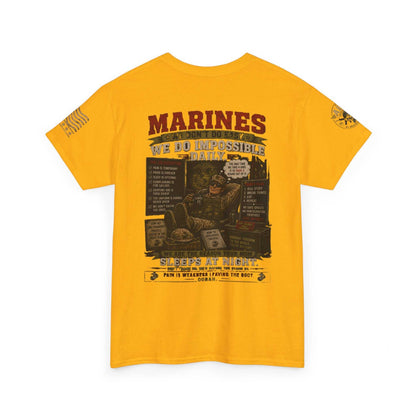 Marines Vintage Graphic Tee – 'Marines We Do Impossible' Military Shirt
