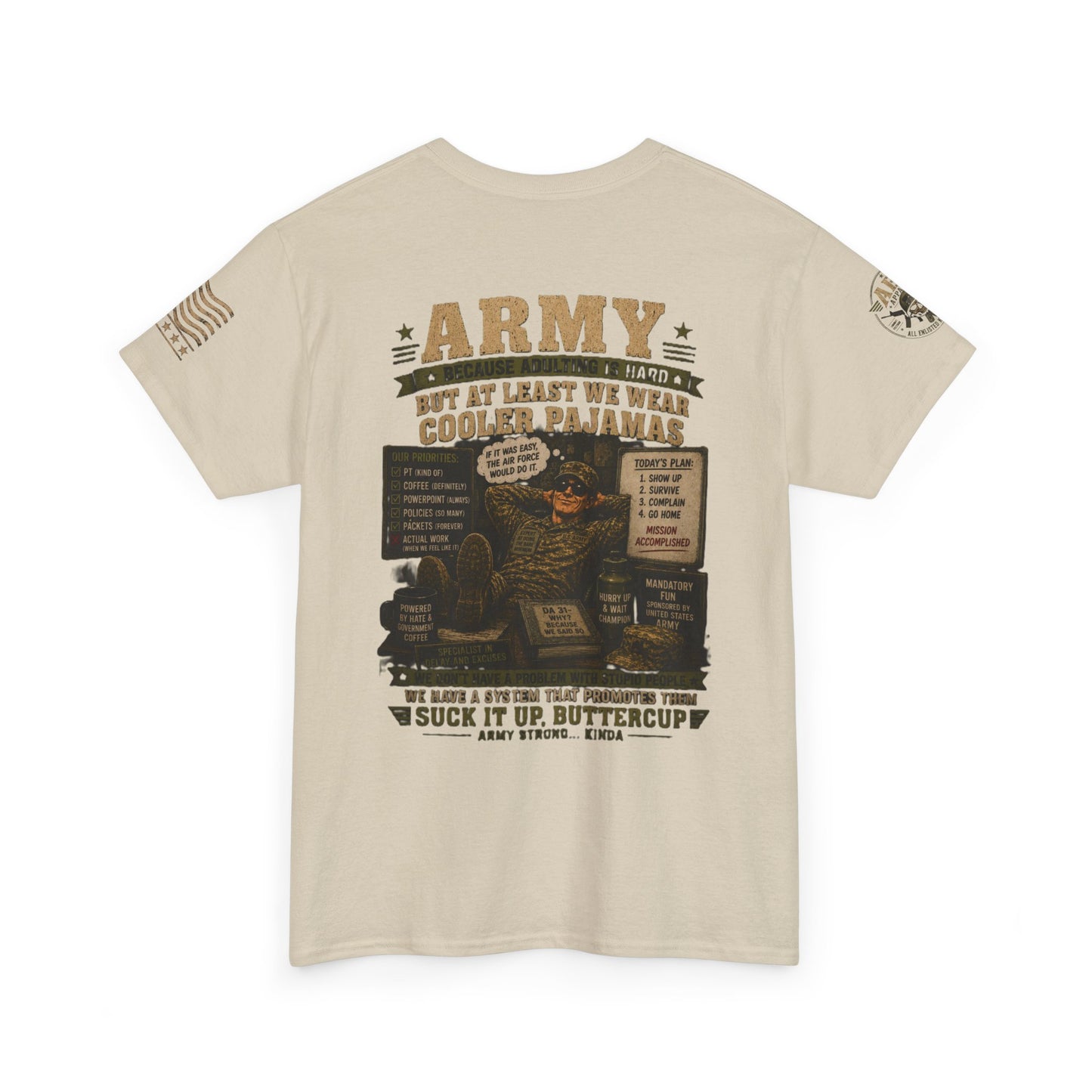 Army Vintage Graphic Tee — 'Army: Suck It Up, Buttercup' Military T‑Shirt