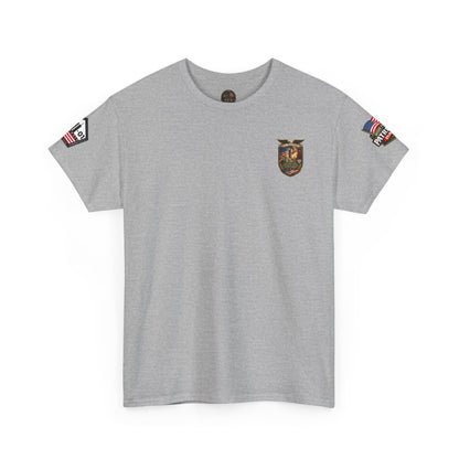 NYARNG Patriots Day Memorial Tee – "Never Forget" 25th Anniversary American Flag Shirt