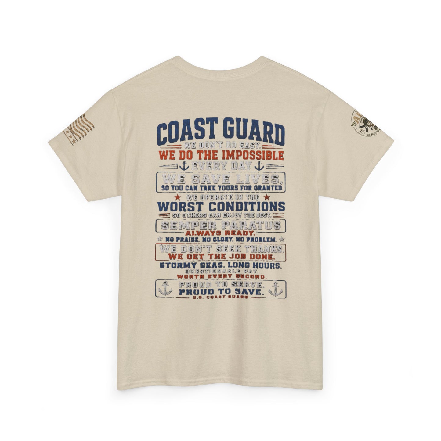 Coast Guard Tribute T‑Shirt — "We Do The Impossible" Veteran Rescue Tee