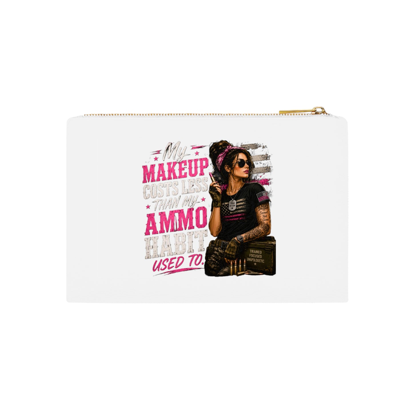 Tactical Makeup Cosmetic Bag — "My Makeup Cost Less Than My Ammo Habit Used To"