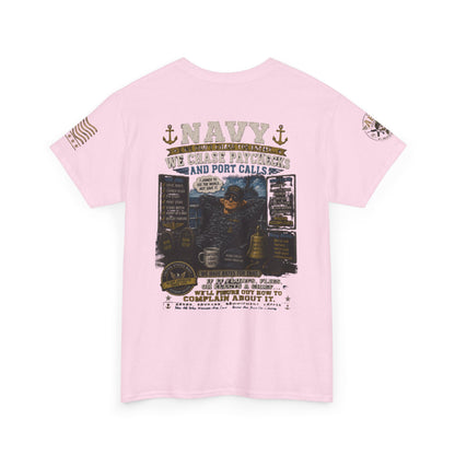 Navy Veteran Graphic Tee – 'Navy: Sea, Ports & Pride' Cotton T-Shirt