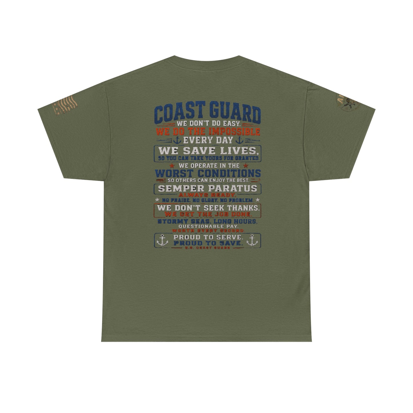 Coast Guard Tribute T‑Shirt — "We Do The Impossible" Veteran Rescue Tee