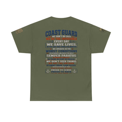 Coast Guard Tribute T‑Shirt — "We Do The Impossible" Veteran Rescue Tee