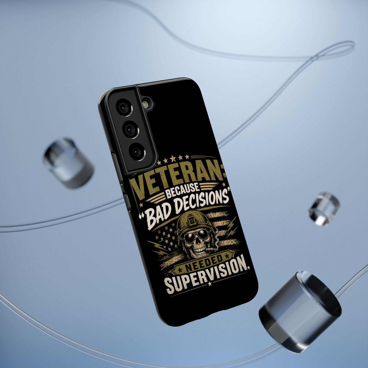 Veteran "Because Bad Decisions Needed Supervision" Impact-Resistant Phone Case