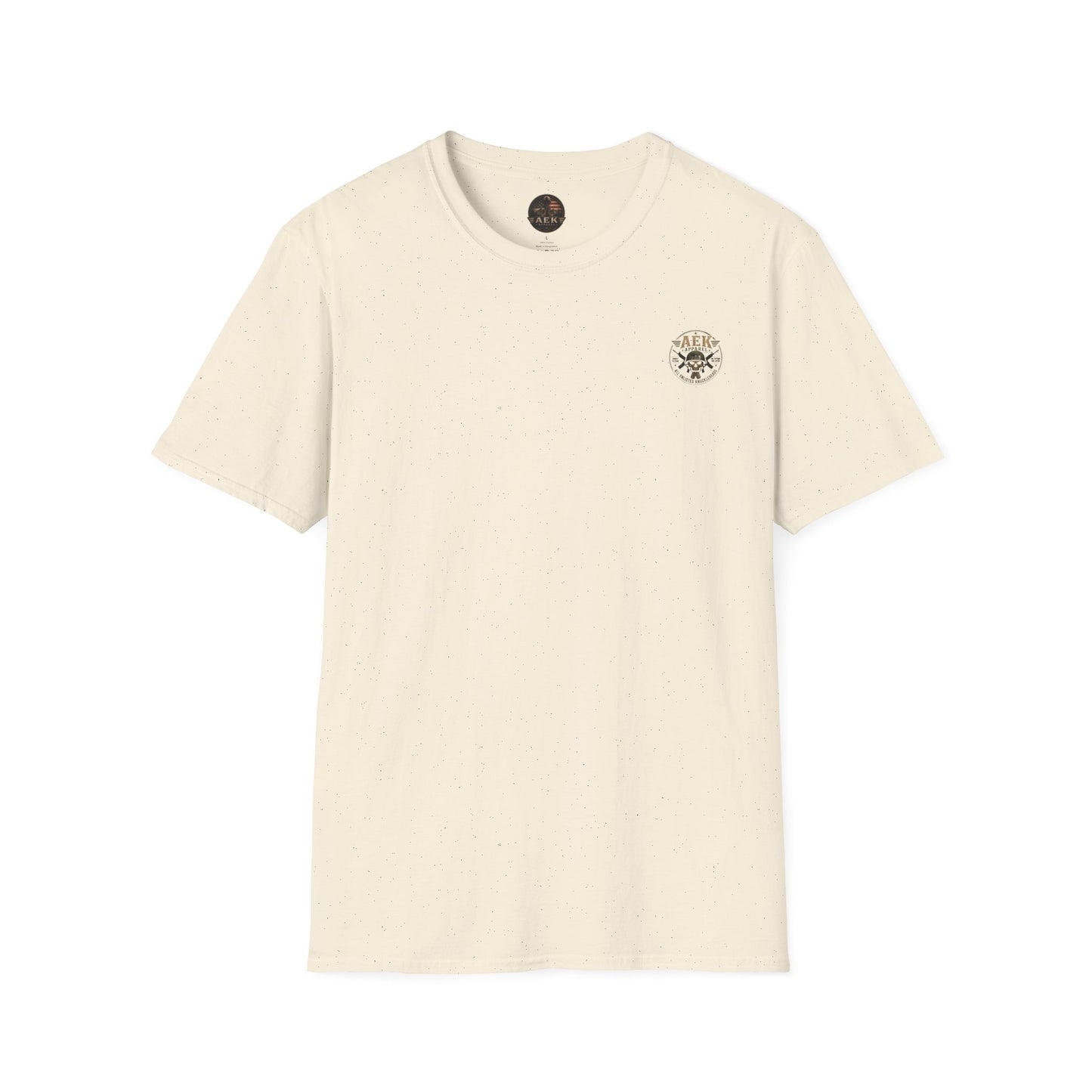 Army: Where You're Paid to Suffer T-Shirt — AEK Small Chest Logo, Coastal Surf Vibes