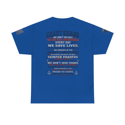 Coast Guard Tribute T‑Shirt — "We Do The Impossible" Veteran Rescue Tee