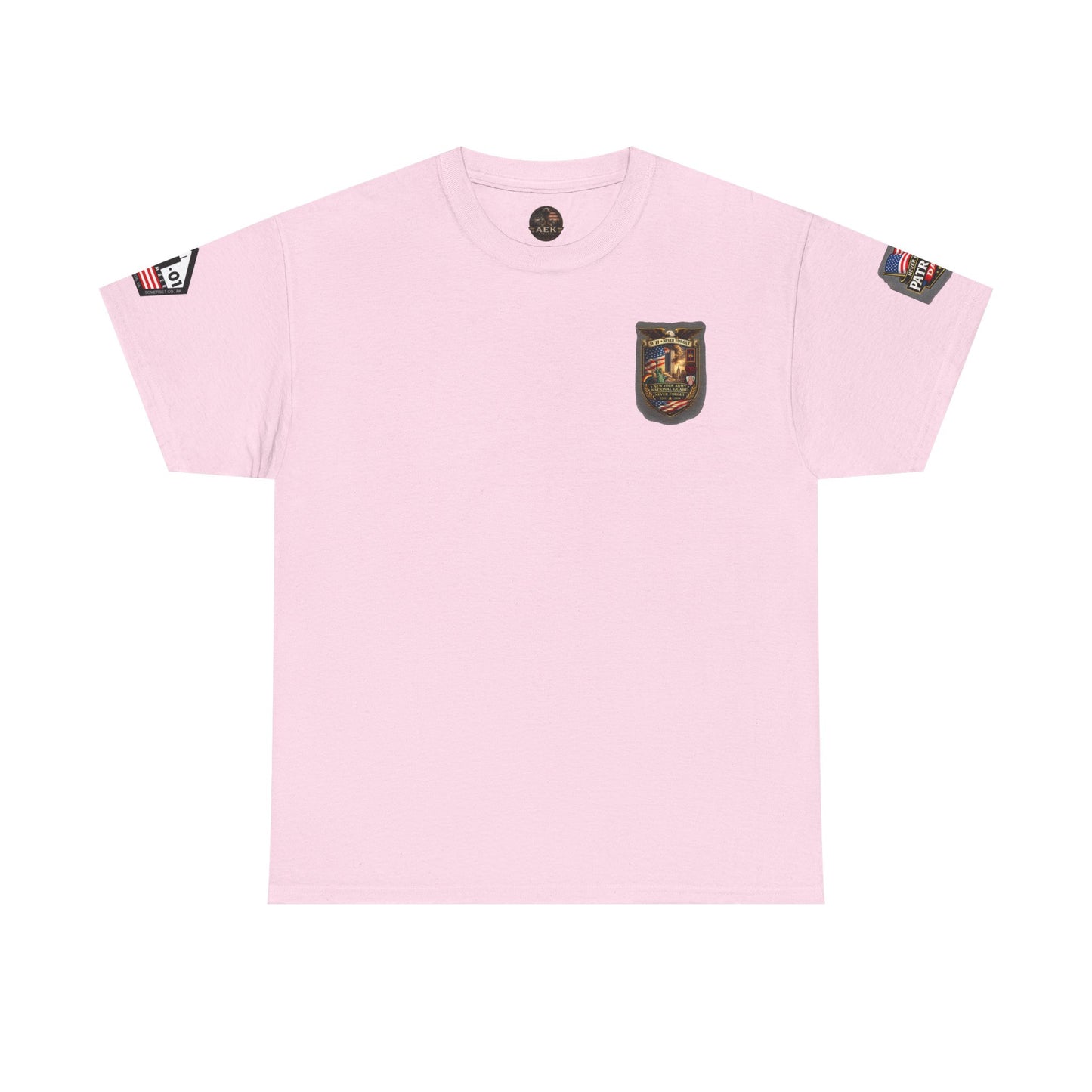 NYARNG Patriots Day Memorial Tee – "Never Forget" 25th Anniversary American Flag Shirt