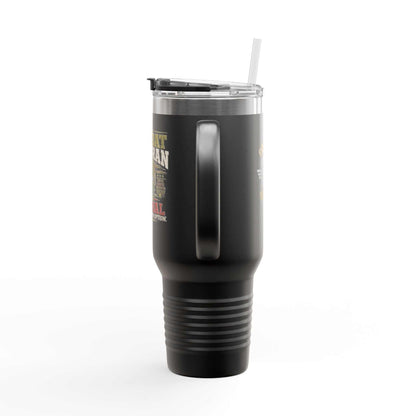 Travel Mug — "Combat Veteran: Because Normal Was Never an Option" 40oz Insulated Tumbler