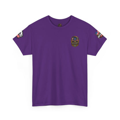 NYPD, FDNY, PAPD-NYNJ Patriots Day Memorial Tee – "Never Forget" 25th Anniversary American Flag Shirt