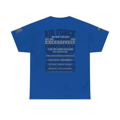 Air Force Crewneck T‑Shirt — "Air Force: Precision & Coffee" Military Graphic Tee