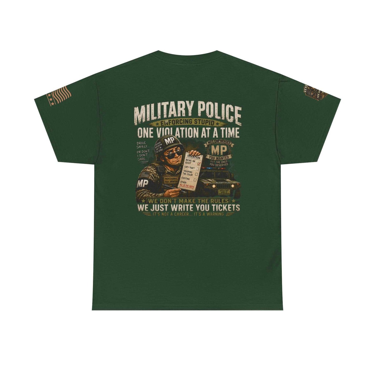Military Police T-Shirt - "One Violation At A Time" Vintage MP Graphic Tee