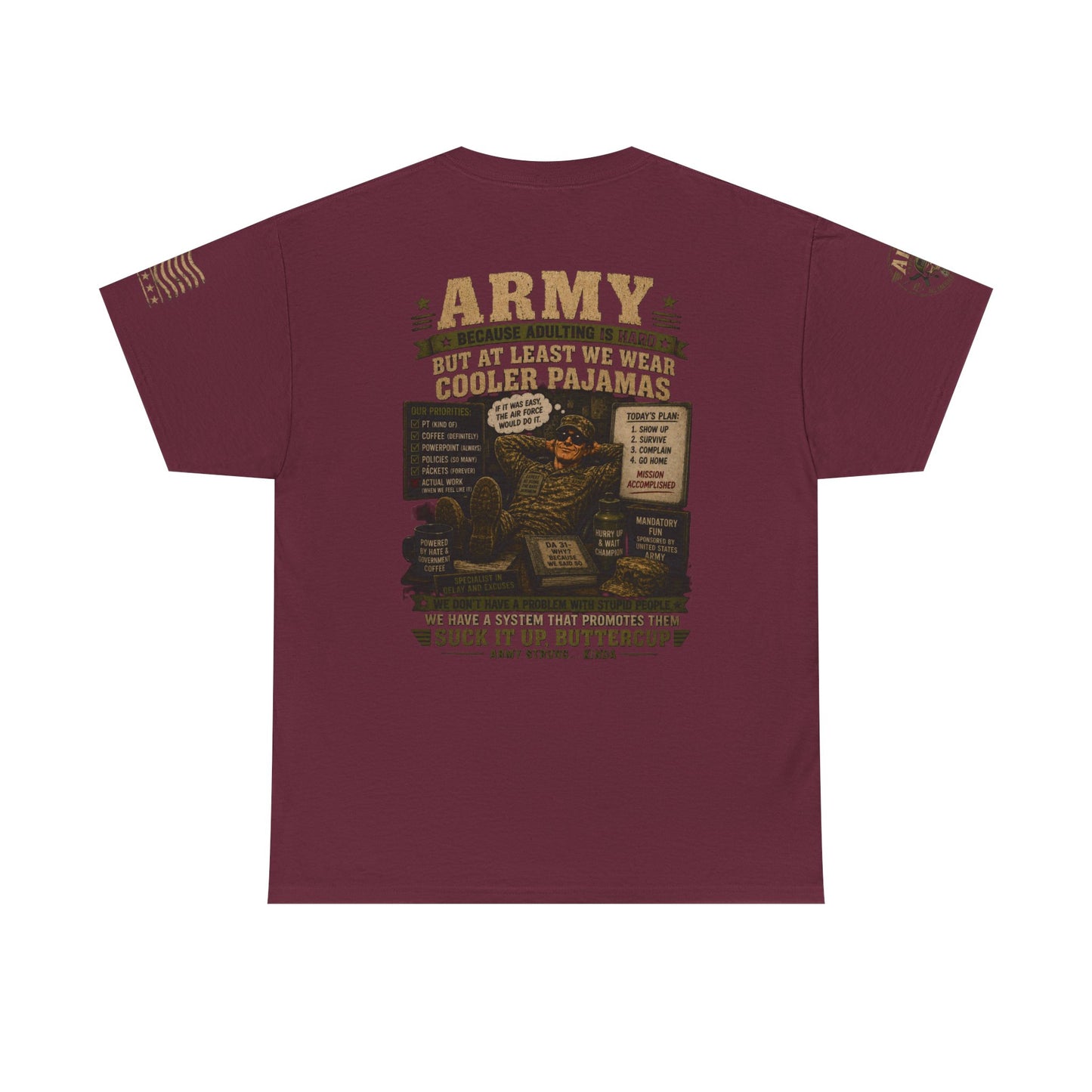 Army Vintage Graphic Tee — 'Army: Suck It Up, Buttercup' Military T‑Shirt