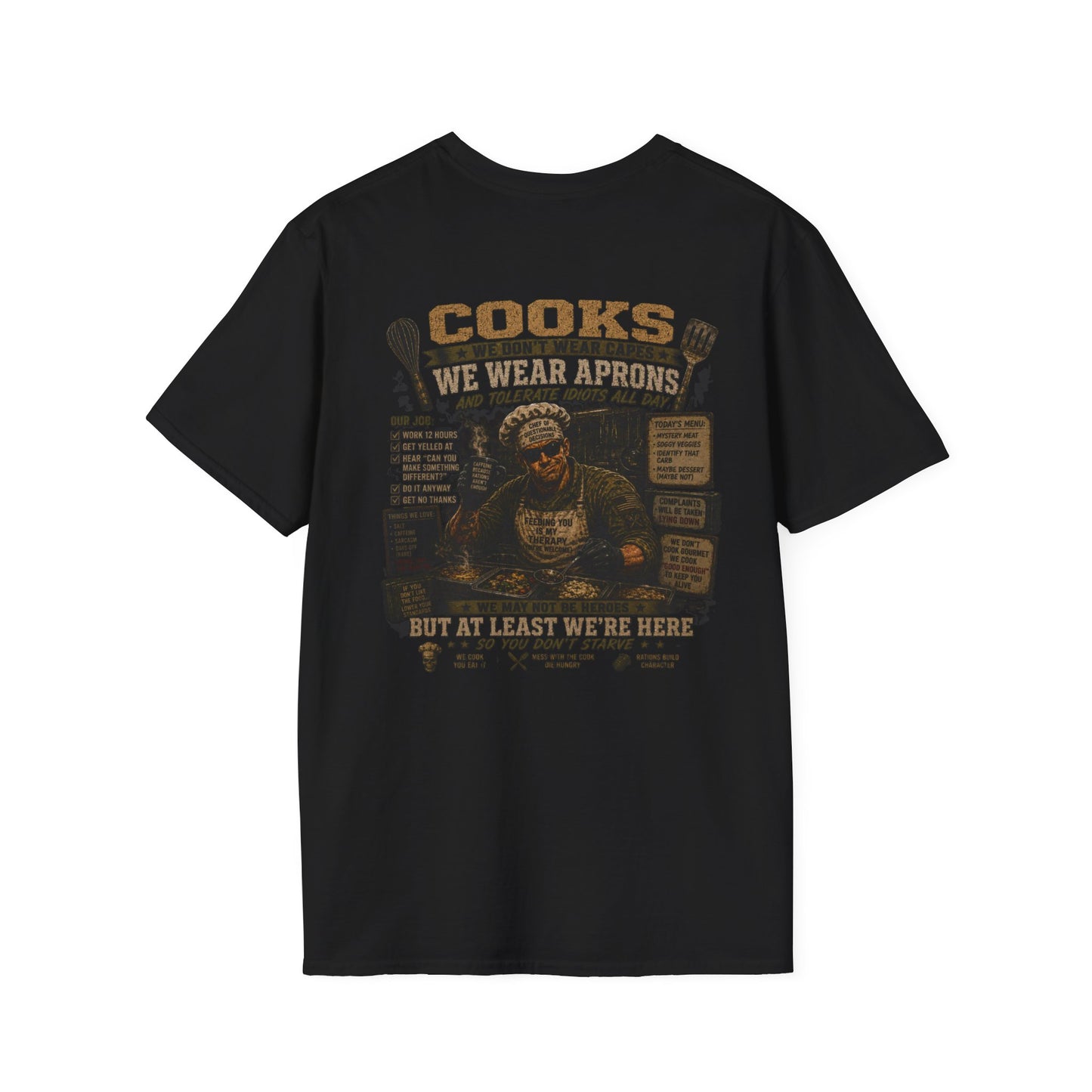 AEK Vet Badge Emblem - Military Cooks Sarcasm T-Shirt