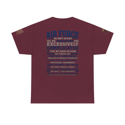 Air Force Crewneck T‑Shirt — "Air Force: Precision & Coffee" Military Graphic Tee