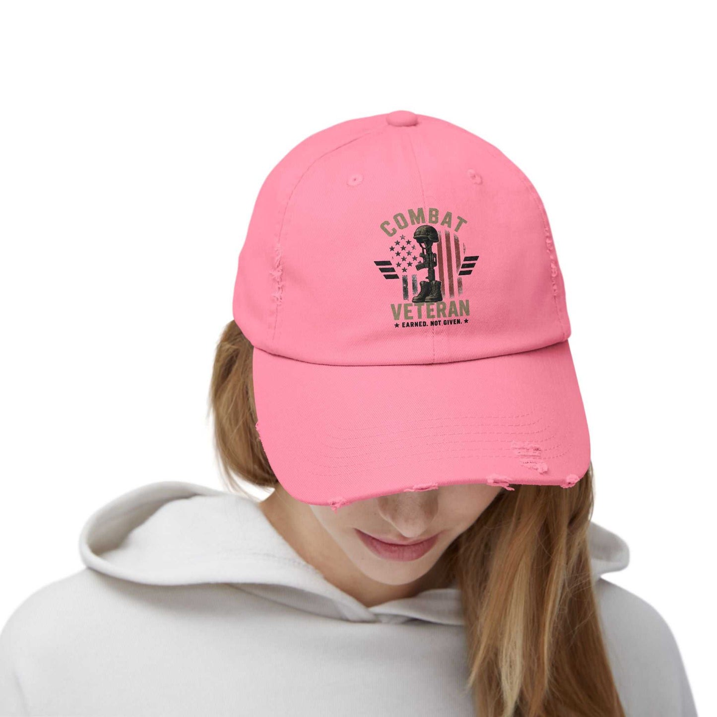 Combat Veteran Distressed Cap