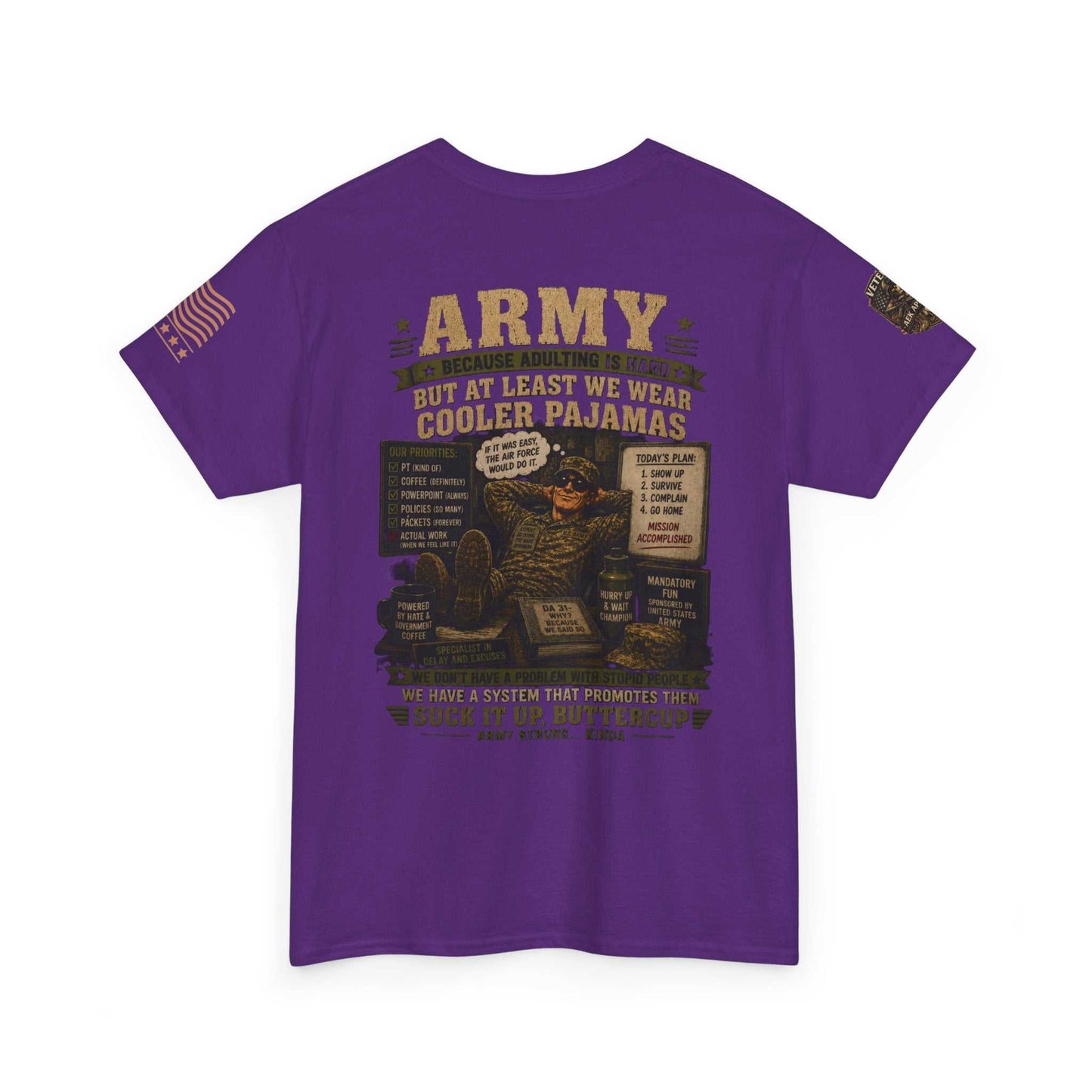 Army Vintage Graphic Tee — "Suck It Up, Buttercup" Military T-Shirt