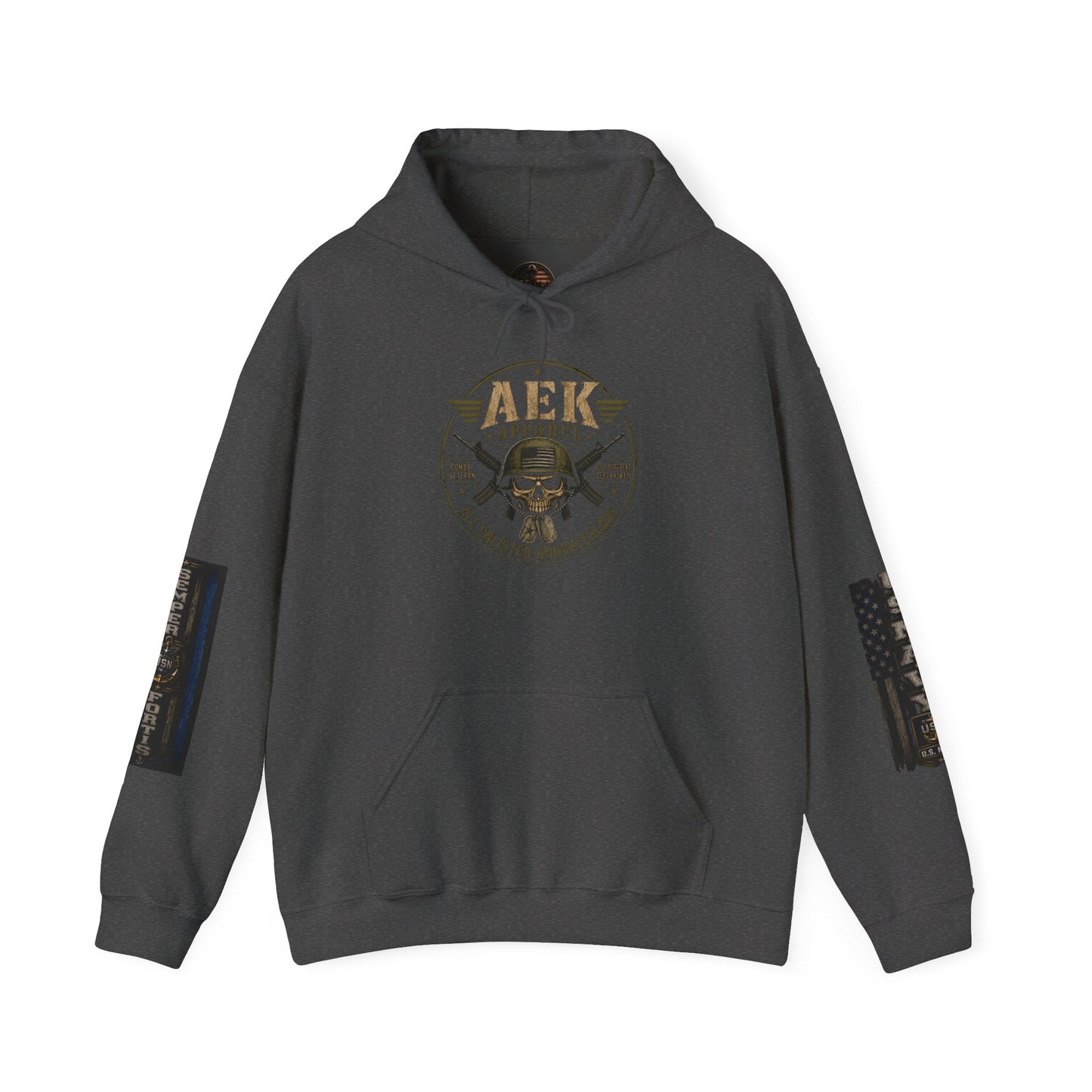 U.S. Navy Hoodie - Protecting Our Seas Sweatshirt (AEK Skull Design)