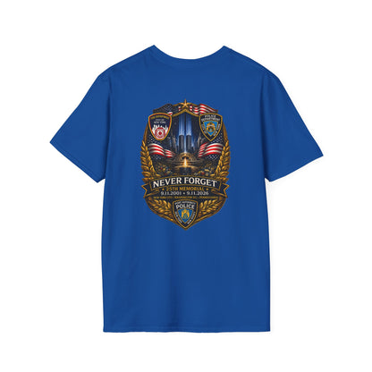 Patriots Day T-Shirt — Small Chest Flag Logo Tee for Memorial & Patriot Celebrations